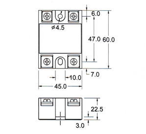 Dimensions for Single Phase SSR