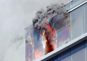 fire in building