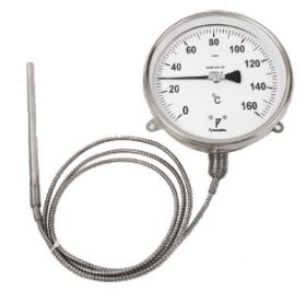 Gas filled dial thermometer temperature gauge