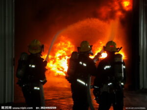 Firefighter Putting Out A Fire