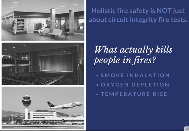 Holistic fire safety is not about circuit integrity fire tests