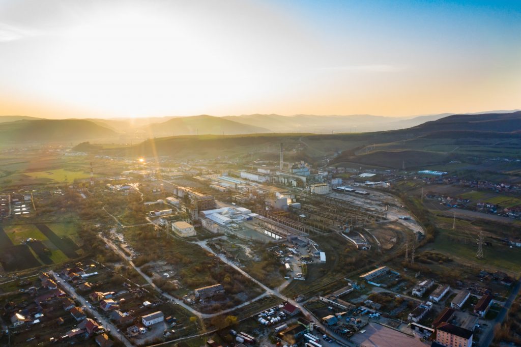 Aerial View Of Factory In The Sunset 1024X682 1 Image